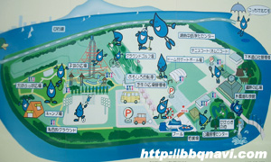 矢橋帰帆島公園　公園マップ